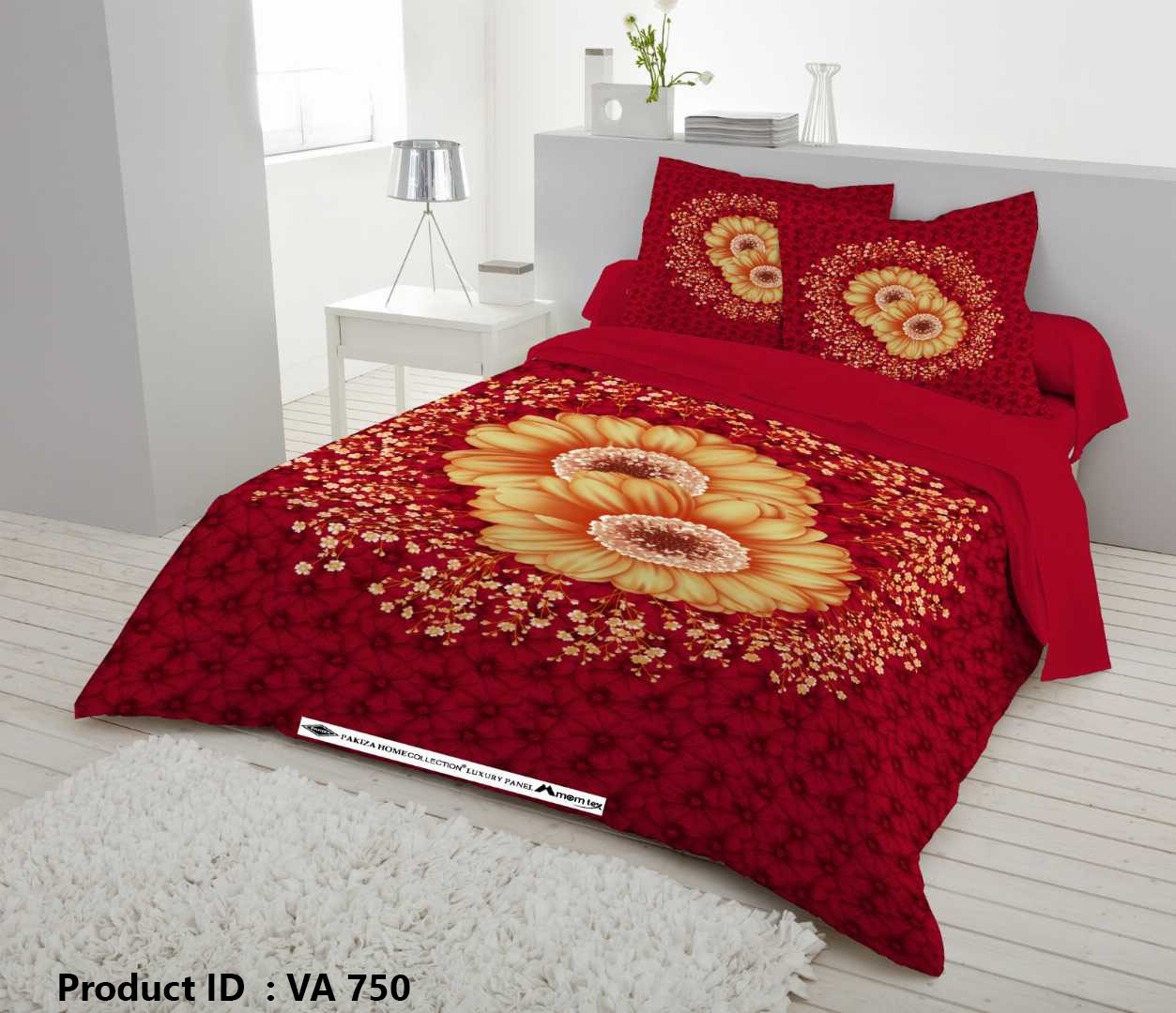 Digital Home Tex Luxury Panel Cotton Bed Sheet King Size