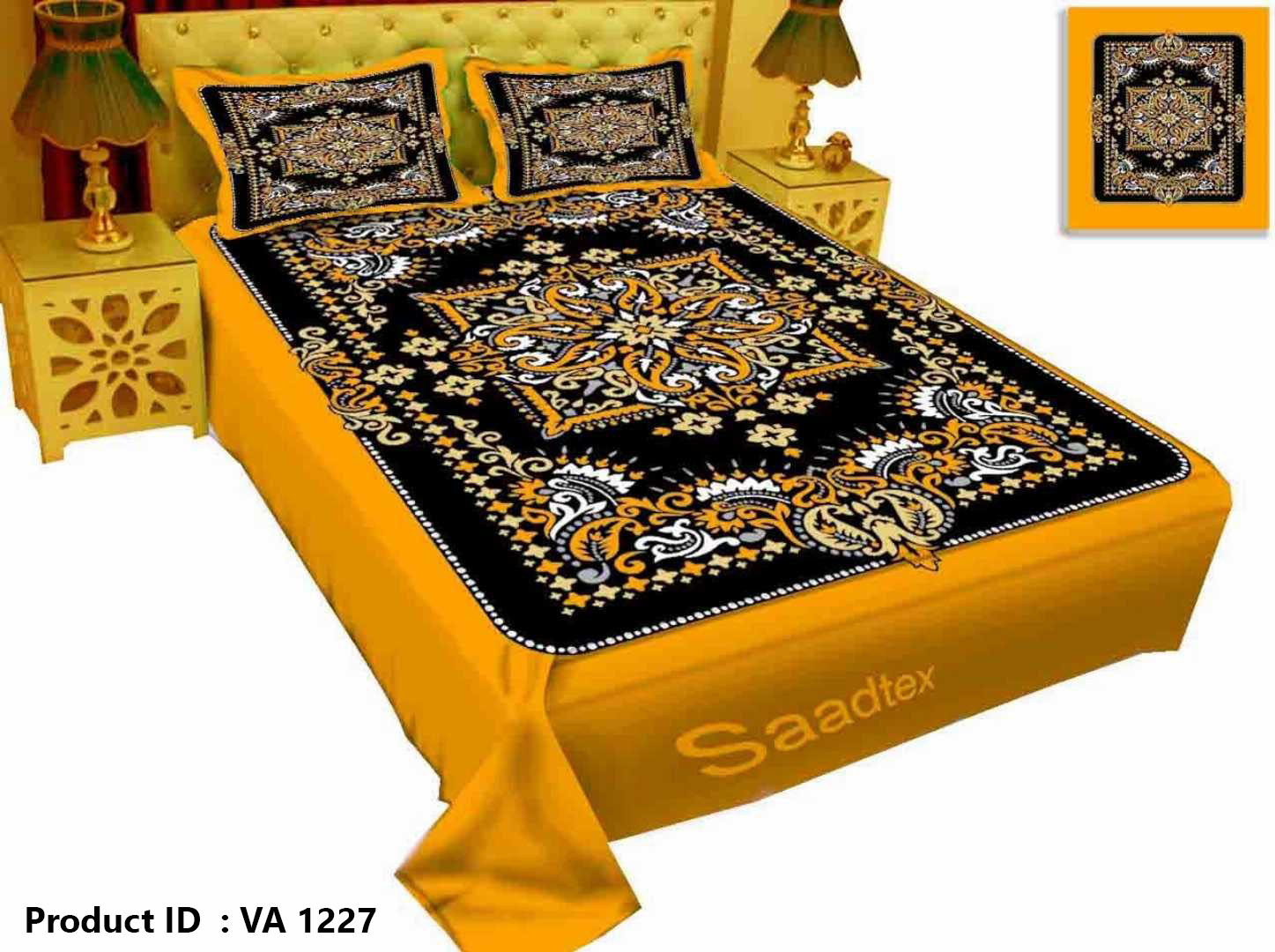 Digital Home Tex Luxury Panel Cotton Bed Sheet King Size